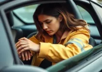 mulher é socorrida em estado gravíssimo ao cair de carro em movimento