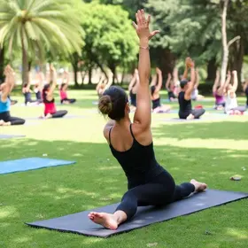 aula aberta de alongamento