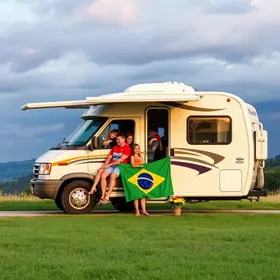 Família viaja de motorhome pelos EUA para ver o Brasil na Copa