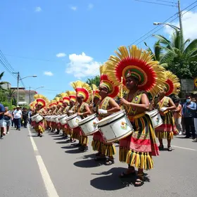 Grupo de Catira e Banda Marcial da Fundação Mirim