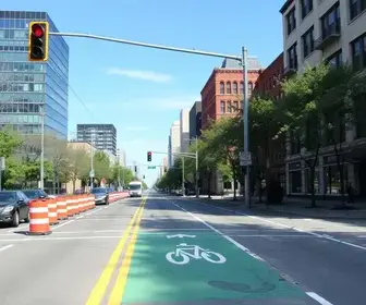 ciclofaixa da Rua Netuno